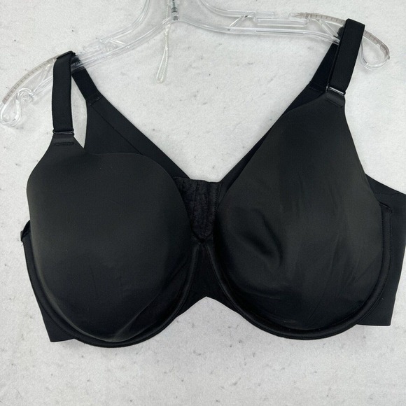 Cacique Bra Womens 40DDD Solid Black Lightly Lined Full‎ Coverage Underwire - Picture 3 of 14